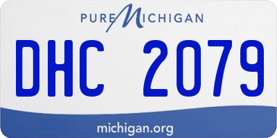 MI license plate DHC2079
