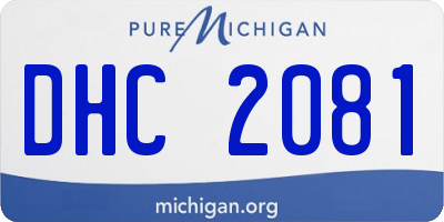 MI license plate DHC2081