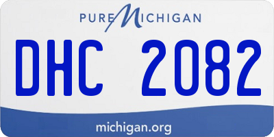 MI license plate DHC2082