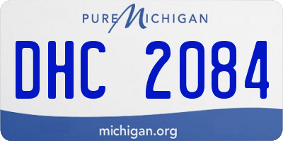 MI license plate DHC2084