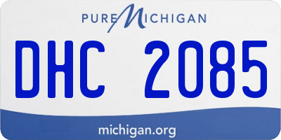 MI license plate DHC2085