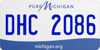MI license plate DHC2086