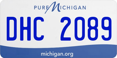 MI license plate DHC2089