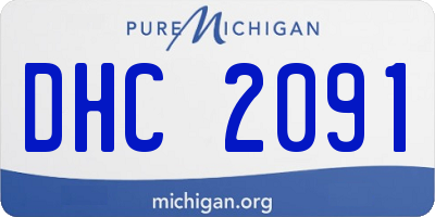 MI license plate DHC2091