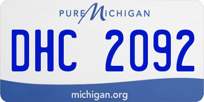 MI license plate DHC2092