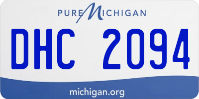 MI license plate DHC2094