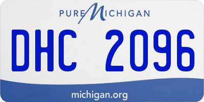 MI license plate DHC2096