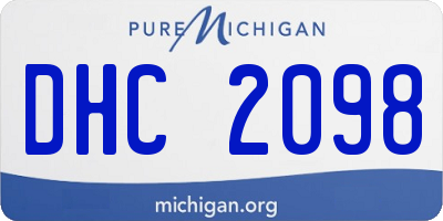 MI license plate DHC2098