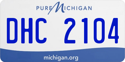 MI license plate DHC2104