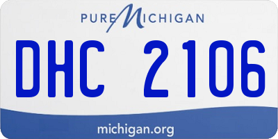 MI license plate DHC2106