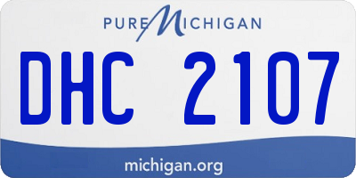 MI license plate DHC2107