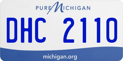 MI license plate DHC2110