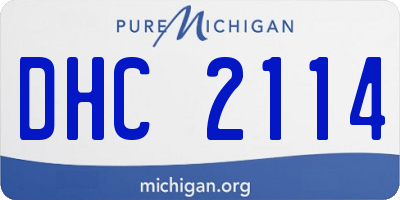 MI license plate DHC2114