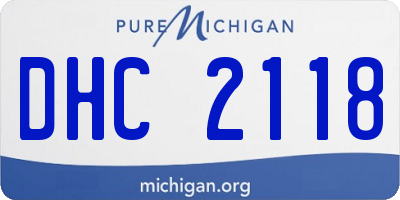 MI license plate DHC2118