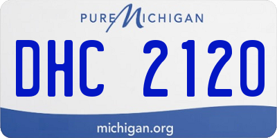 MI license plate DHC2120