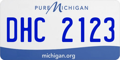 MI license plate DHC2123