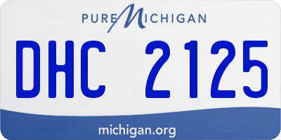 MI license plate DHC2125