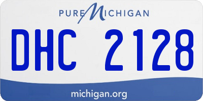 MI license plate DHC2128