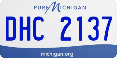 MI license plate DHC2137