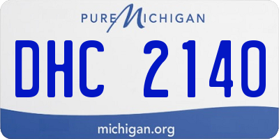 MI license plate DHC2140