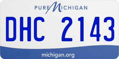 MI license plate DHC2143