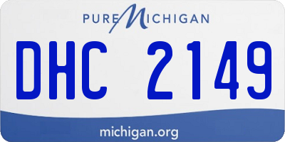 MI license plate DHC2149