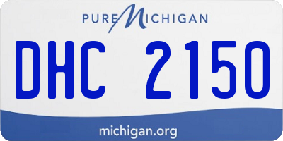 MI license plate DHC2150