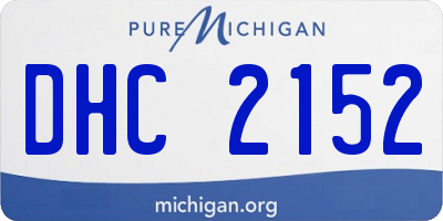 MI license plate DHC2152