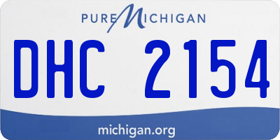 MI license plate DHC2154