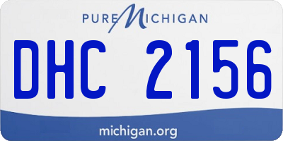 MI license plate DHC2156