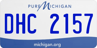 MI license plate DHC2157