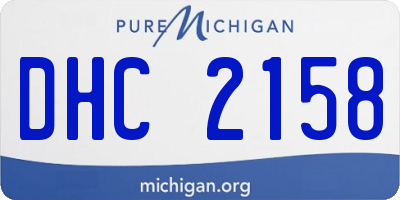 MI license plate DHC2158