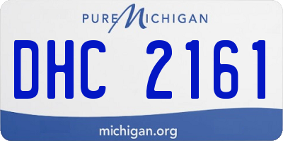 MI license plate DHC2161