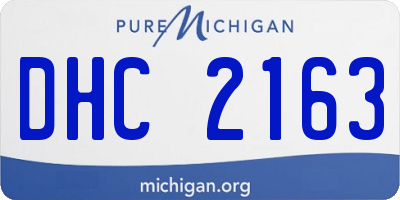 MI license plate DHC2163