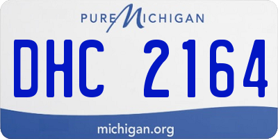 MI license plate DHC2164