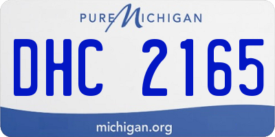 MI license plate DHC2165
