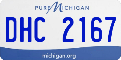 MI license plate DHC2167