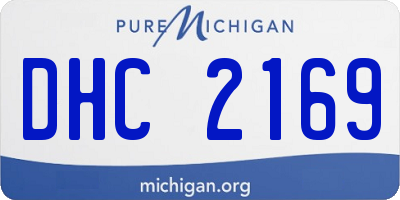 MI license plate DHC2169