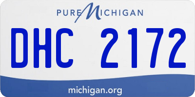 MI license plate DHC2172