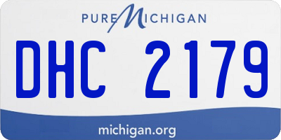 MI license plate DHC2179
