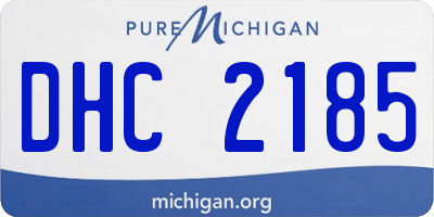 MI license plate DHC2185