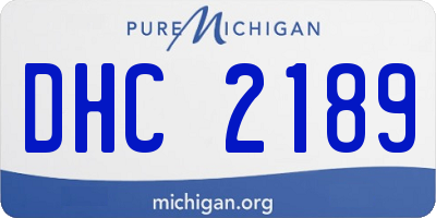 MI license plate DHC2189