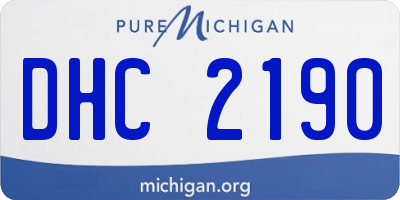 MI license plate DHC2190