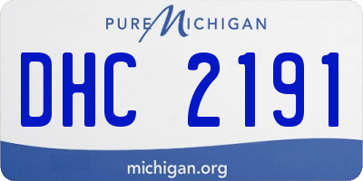MI license plate DHC2191