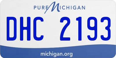 MI license plate DHC2193