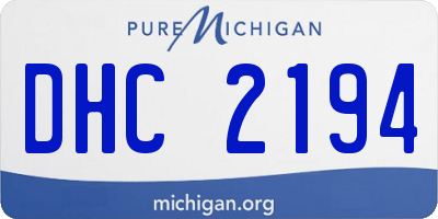 MI license plate DHC2194
