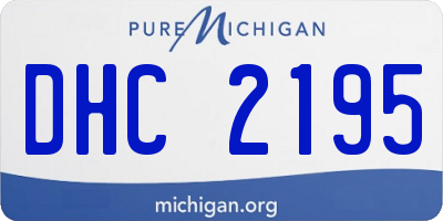 MI license plate DHC2195