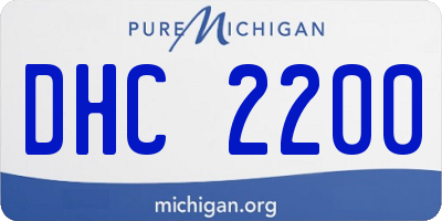 MI license plate DHC2200