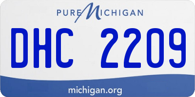 MI license plate DHC2209