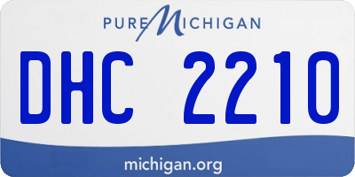 MI license plate DHC2210